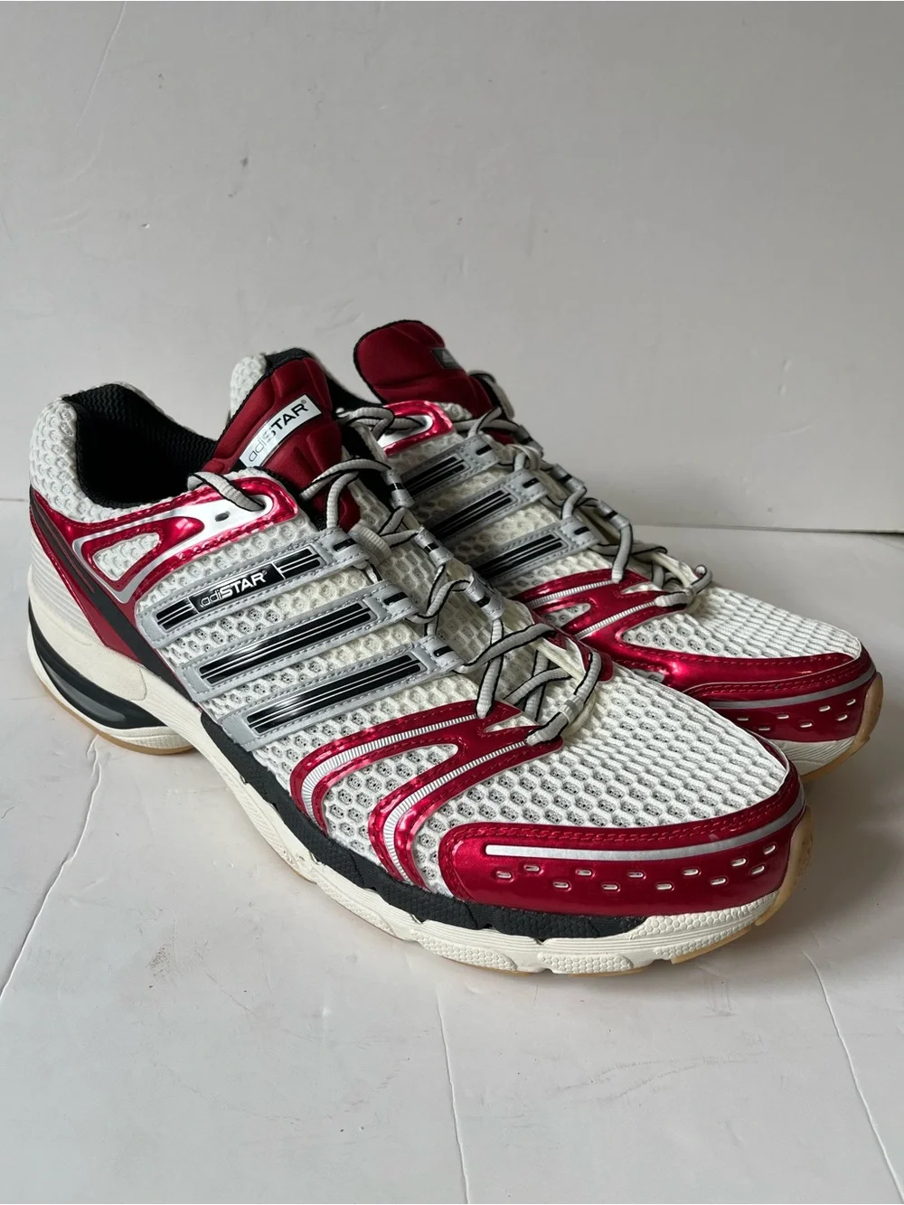 Adidas ADISTAR CONTROL 5 sneakers red silver running athletic shoe men’s size 16